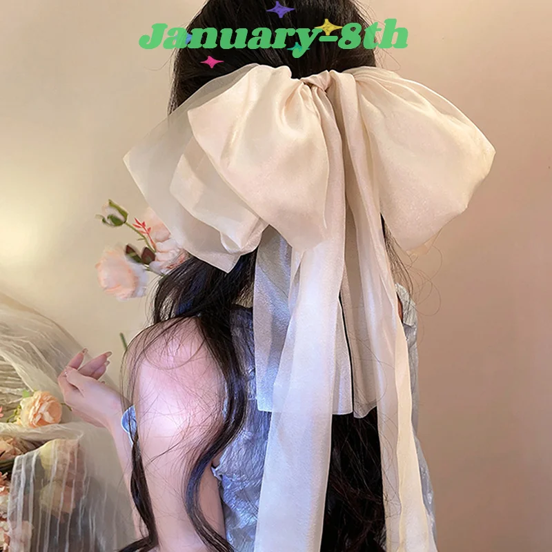 سوبر الجنية الشريط Bowknot مشبك شعر الأميرة الحلو الربيع كليب الراقية جو أغطية الرأس إكسسوارات الشعر #3