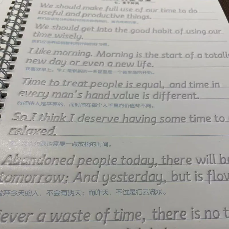 Hengshui Kalligraphie 3D wiederverwendbares englisches Groove-Kopierbuch für Kalligraphie lernen Alphabet Kinder Handschrift-Übungsbuch