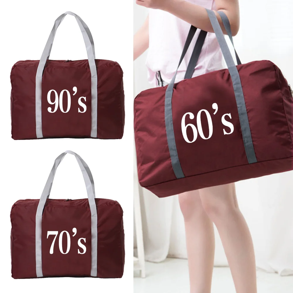 

2022 New Nylon Foldable Travel Bags Women Large Capacity Bag Luggage Unisex WaterProof Handbags Years Pattern Men Travel Bags