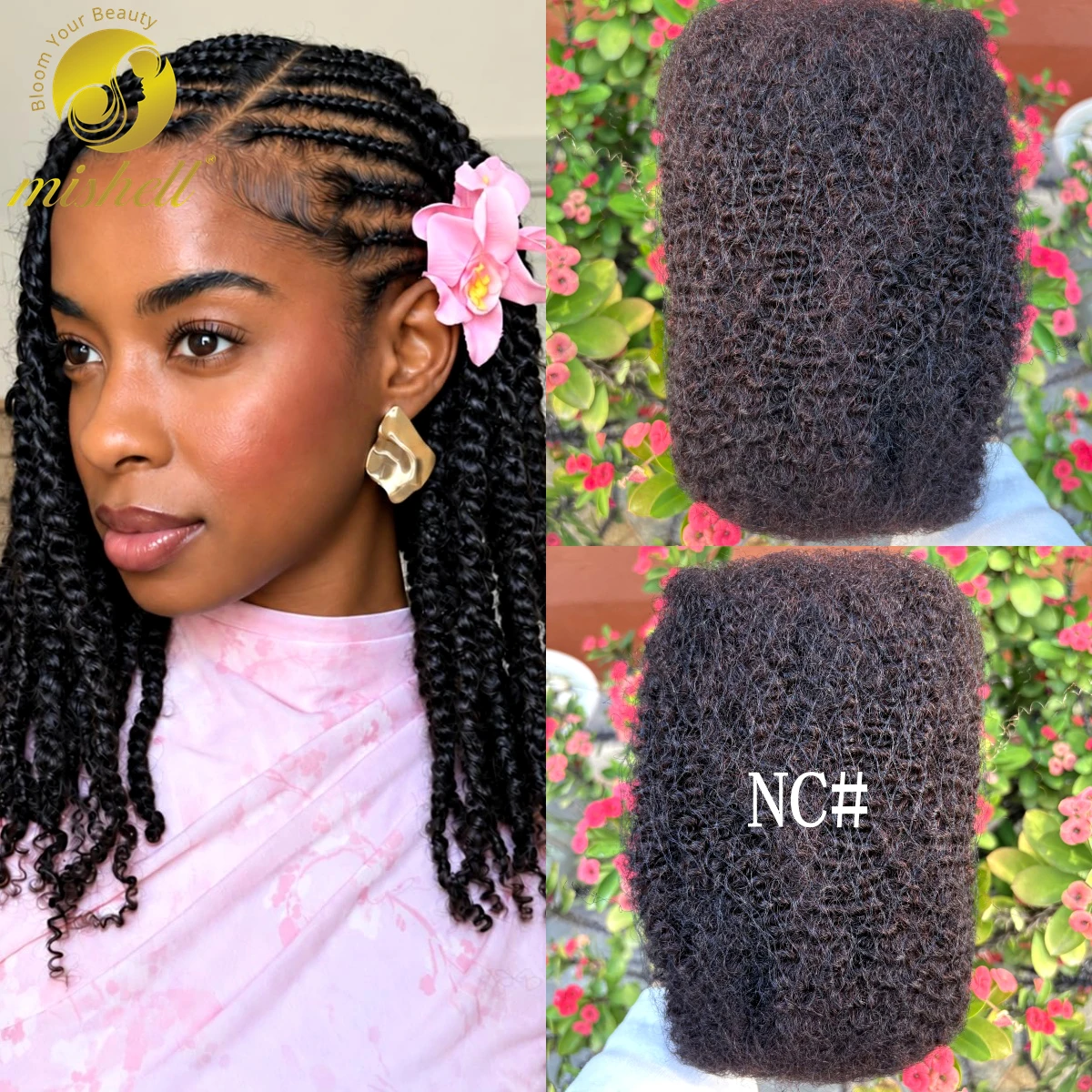 Natural 10-18 Inch 4C Afro Kinky Bulk Human Hair Extensions No Weft  30/50g Pack Brazilian Remy for Locs Micro Twist Braiding