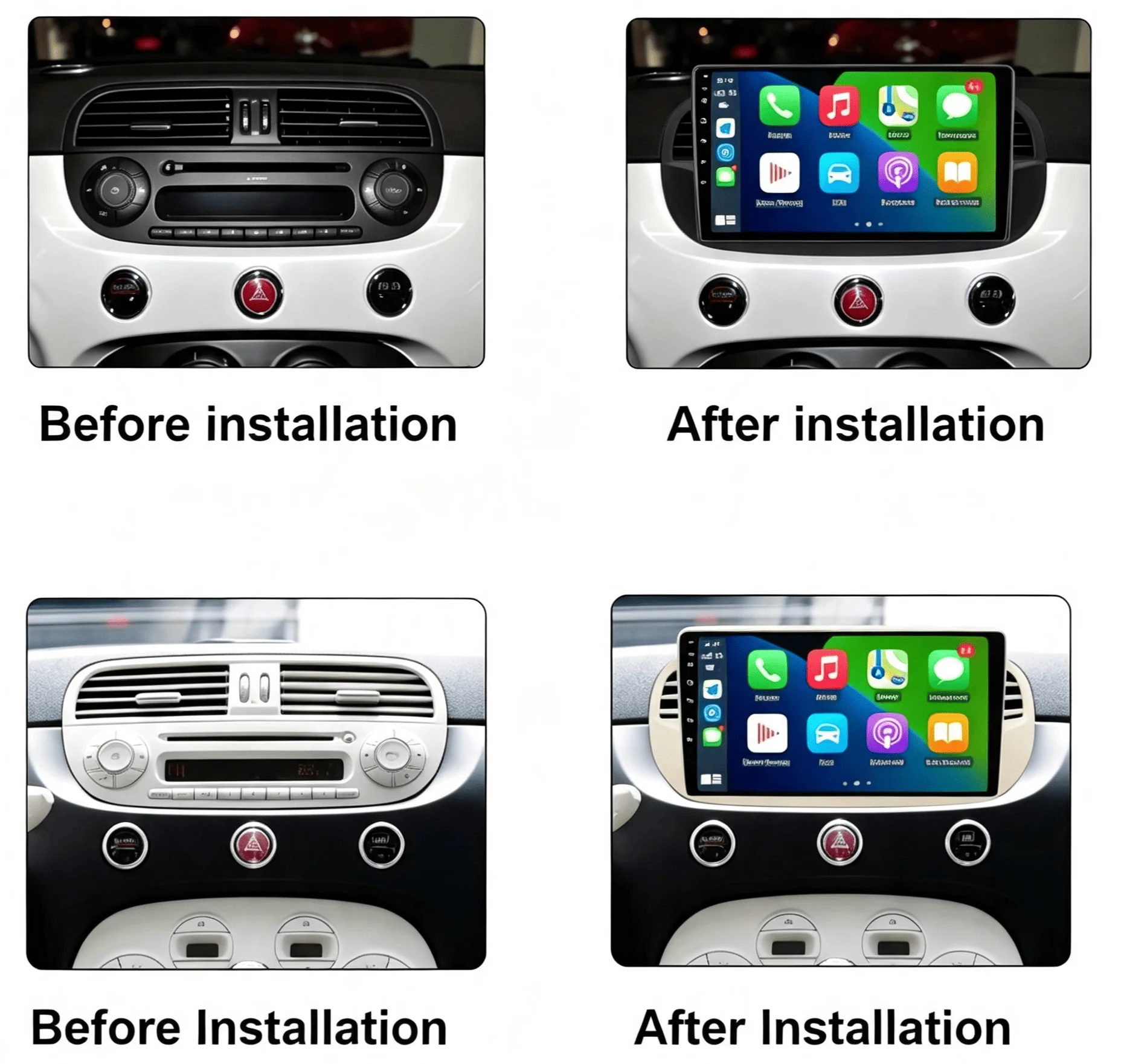 Android 16 For FIAT 500 Abarth 2007-2015 Car Radio CarPlay Auto Multimedia Player GPS Navigation autoradio Support 8 core