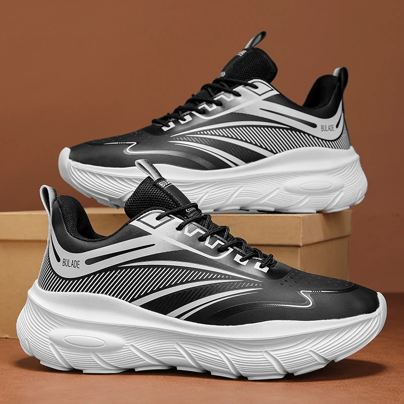 Lightweight Men Running Sneakers Breathable Marathon Sports Shoes Non Slip Walking Athletic Outdoor Casual Shoes