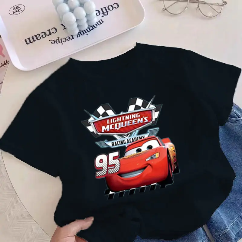 

Racing Mobilization Lightning McQueen Printed Children's T-shirt 2026 Summer Cotton Versatile Parent Child Short Sleeve
