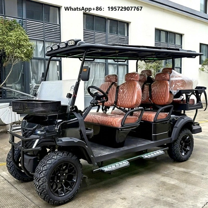 2026 New Design Lithium Golf Cart with Solar Panel 6 Passenger off Road Golf Cart Electric