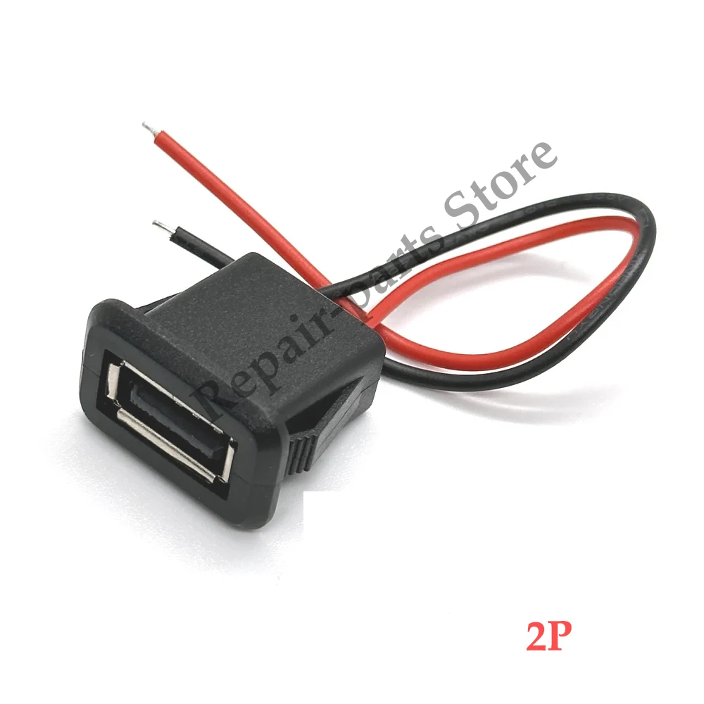 5/10 2 دبوس 4 دبوس USB مقبس طاقة أنثى 2 P 4 P USB منفذ شحن واجهة بيانات مع مقبس شاحن USB