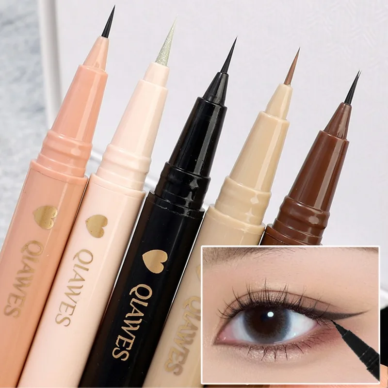 Ultra-thin Matte Liquid Eyeliner Pen Waterproof Quick Dry Lasting Champagne Glitter Eye Liner Pencil Eyes Beauty Makeup Cosmetic