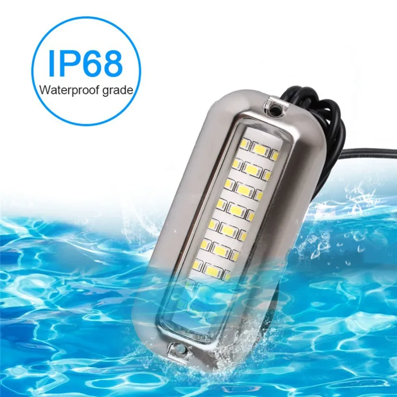 27/42 LED 12V Boat Transom Light Underwater Pontoon Marine Ship Boat Accessories Light Waterproof Marine Light IP68 For Car