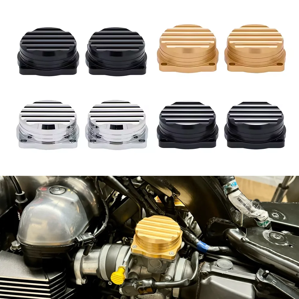 

Motorcycle CNC Injection Carburetor Cover Ripple Brass Carb Tops For Triumph Bonneville Scrambler Thruxton 900 2008-2015
