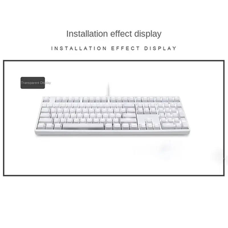 

Pudding Keyboard Hat Box Mechanical Keyboard Double Skin Milk Transparent Keycap Pbt Customized Cream Jelly (Light Blue)