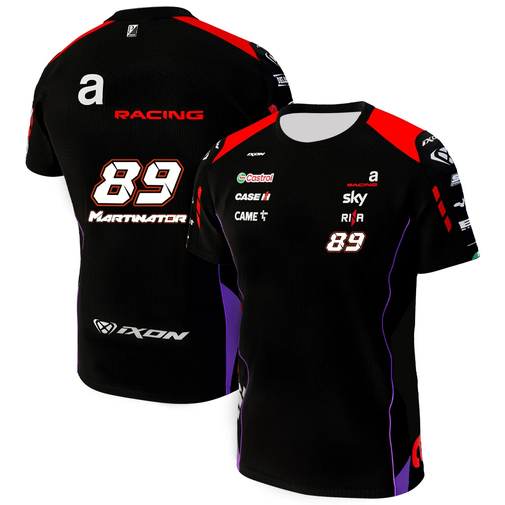 Men's Martin 89 Racing T-shirt Marco Bezzecchi 72 Driver Quick Drying Short Sleeve Tee Moto Sport Casual Plus Size T-shirts 2026