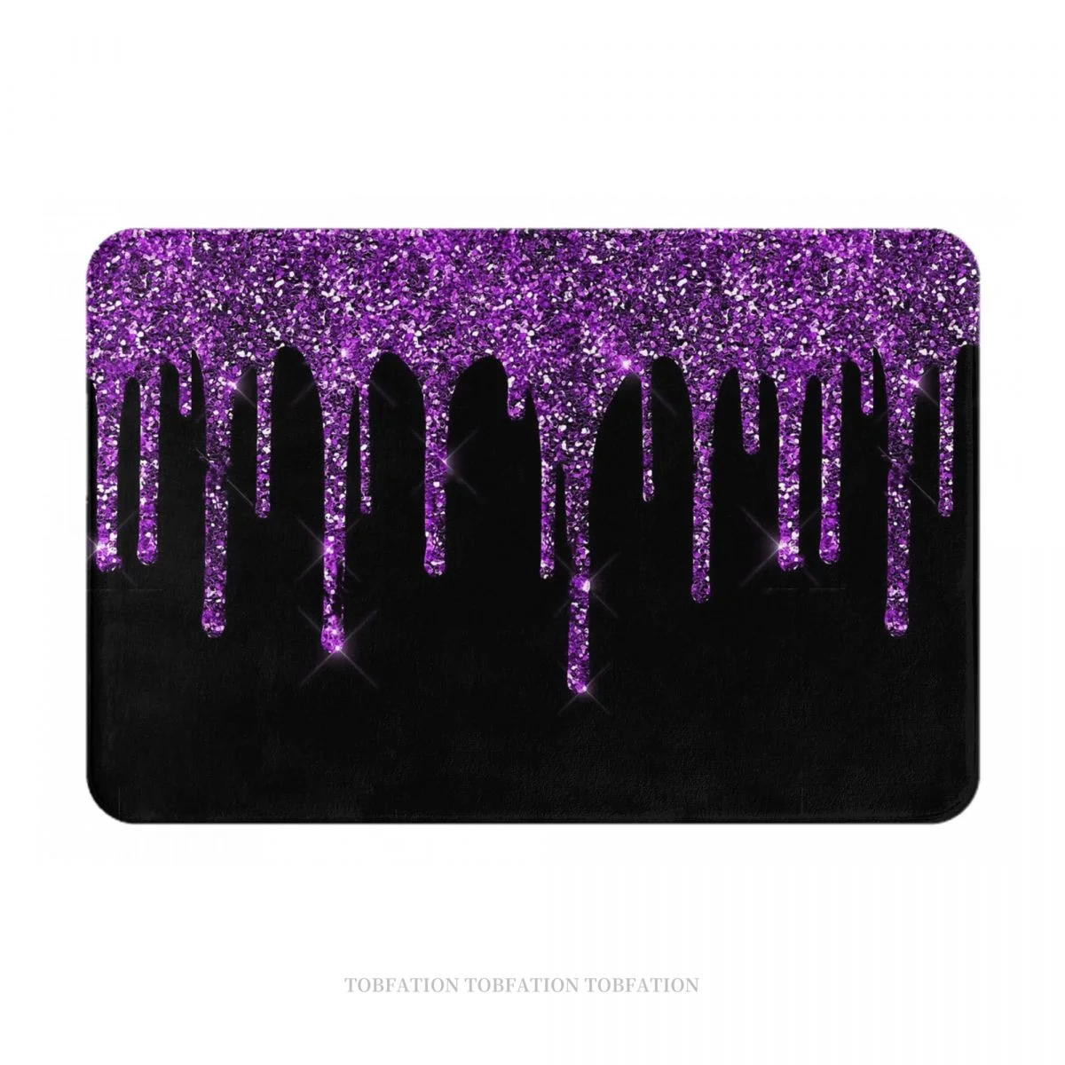 Dripping Glitter Non-slip Doormat Living Room Mat Purple Balcony Carpet Entrance Door Rug Home Decorative