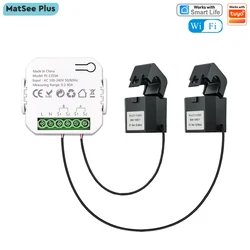 Smart 2 Way WiFi Energy Meter Bidirection 1/2 Channel with Clamp App Monitor Solar Produced and Consumed Power AC110V 240V