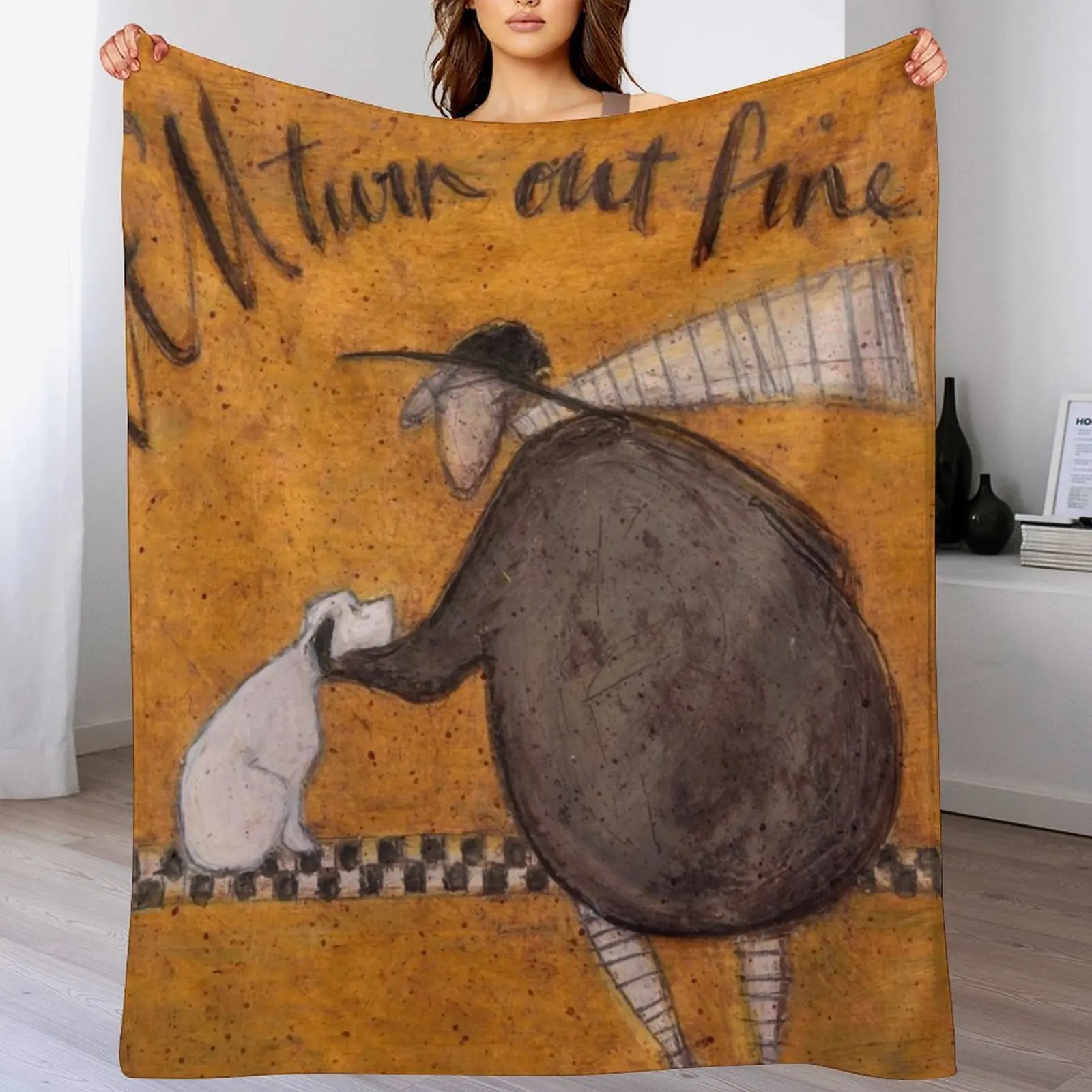 It Will Turn Out Fine Sam Toft Throw Blanket Fuzzy Plush Throw Blanket for Sofa Chair