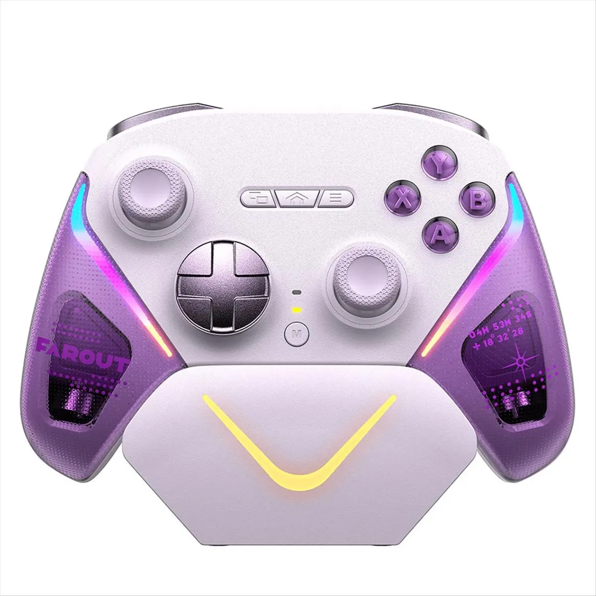 【Charger】 D10 Wireless Gamepad Bluetooth RGB Controller for PC/Switch/Phone/Steam TMR Sticks Joystick Hall Effect Micro-Triggers