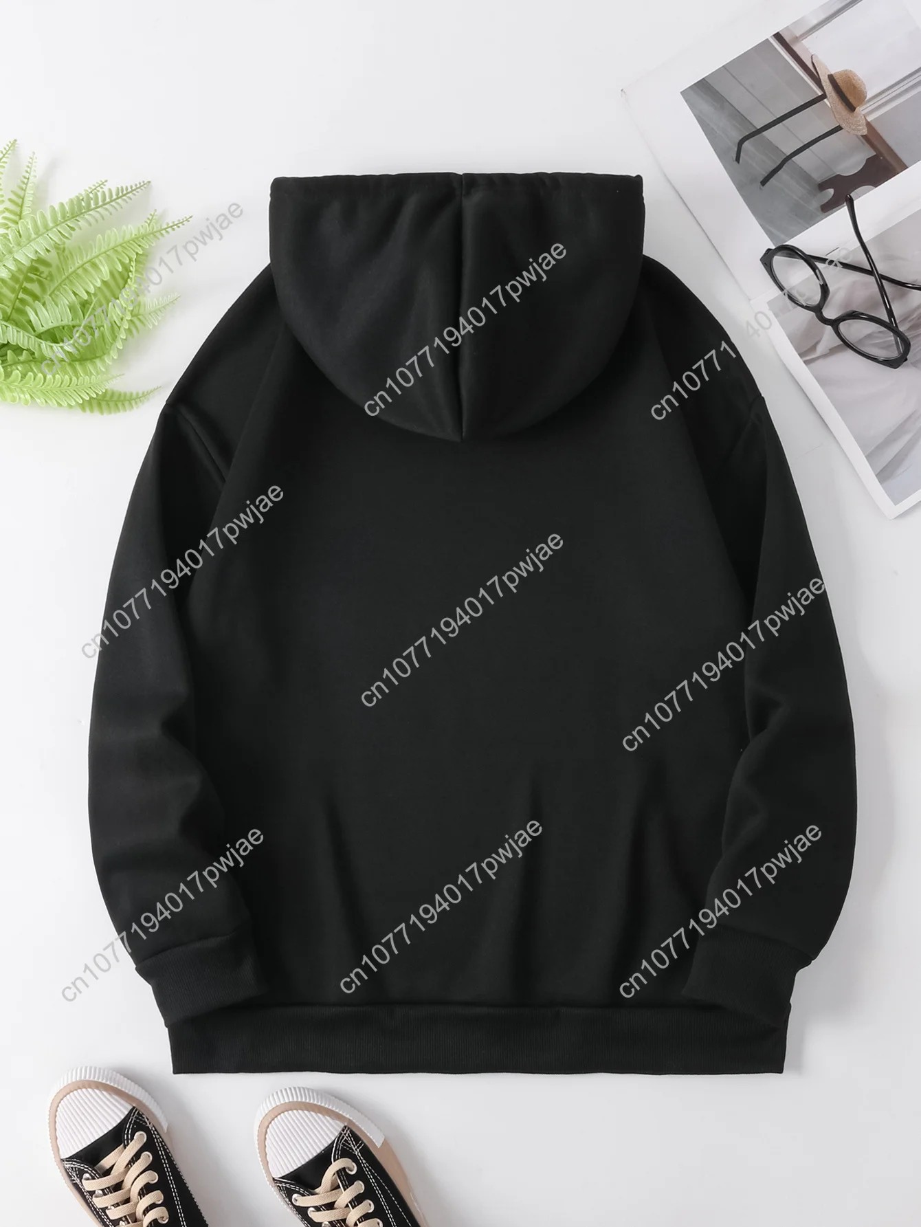 Moletom feminino aconchegante com capuz forrado de lã e estampa de frango colorida – manga comprida casual, lavável à máquina, perfeito para o outono