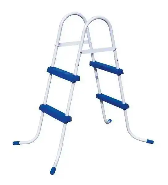 58430 Escalera de diseño especial Bestway para piscina AG, altura máxima de 84 cm, escaleras de piscina sobre el suelo, escalones de natación