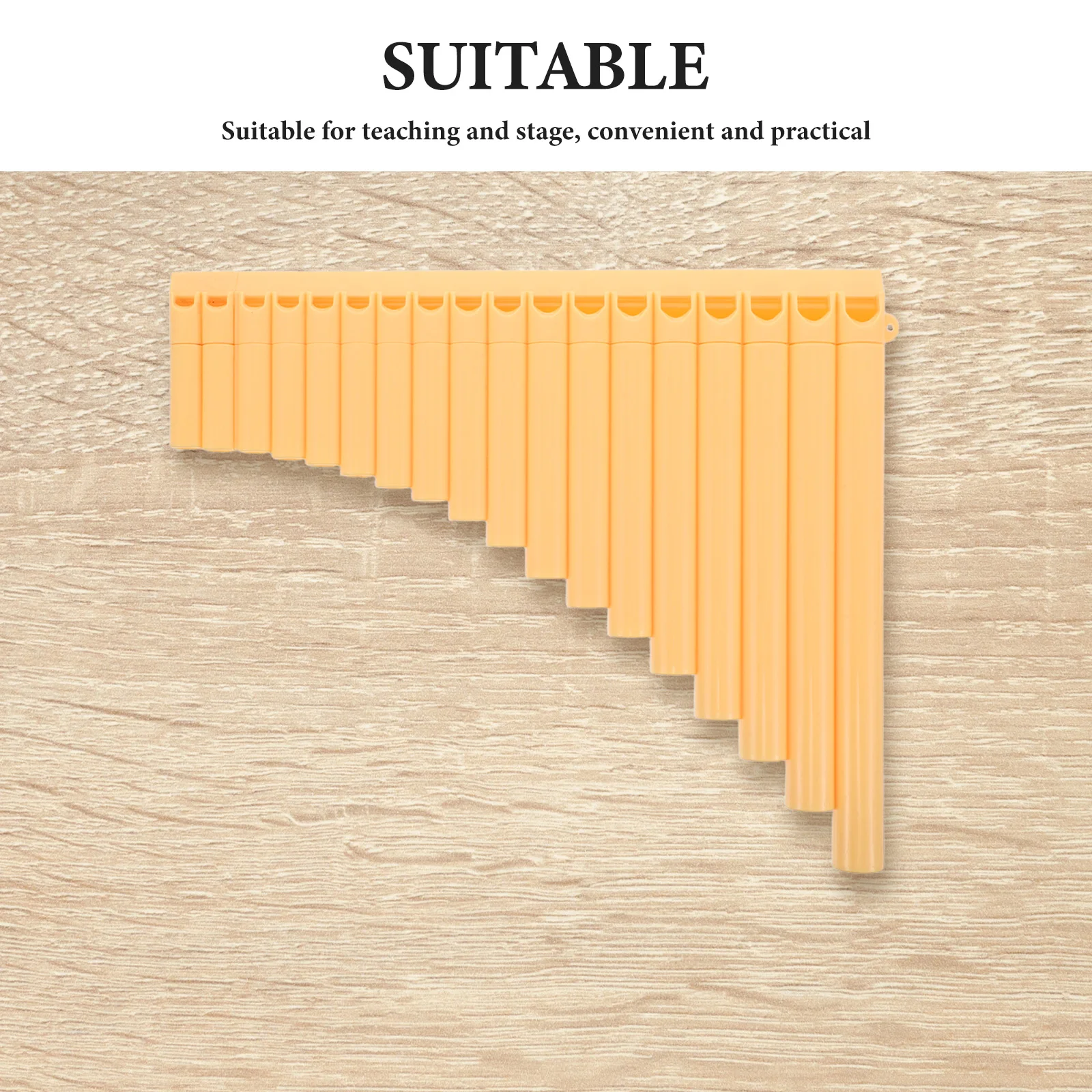 16-Röhren-Pfannflöte, gelb, anfängerfreundliches chinesisches traditionelles Musikinstrument für Schulmusikunterricht, Übungskonzert