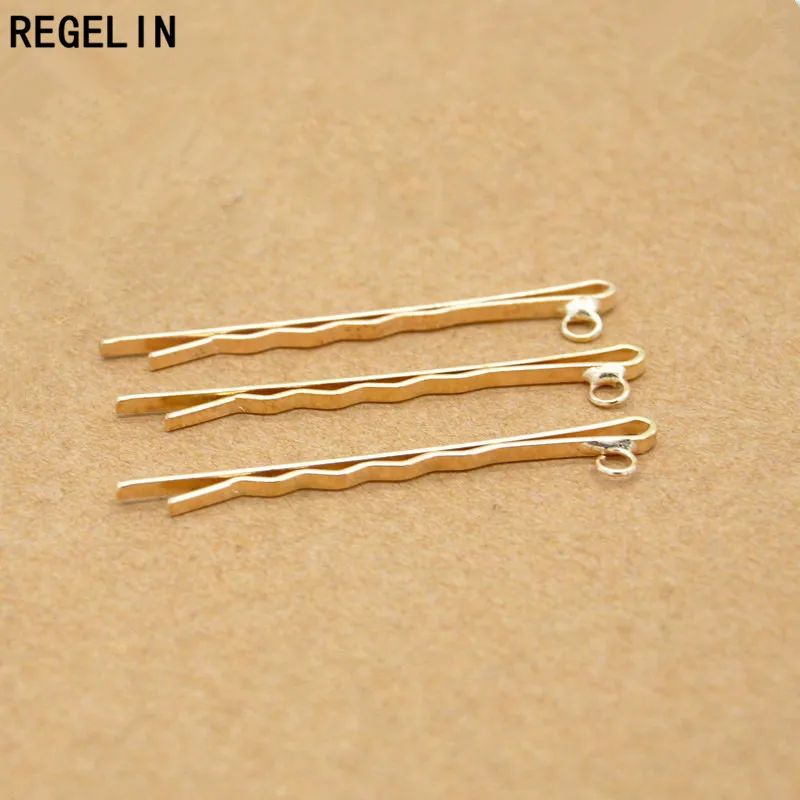 REGELIN Clip Hairpin One Word With Loop Folder Containing Hairpin Hair Clips 20 Pcs/lot 5.5cm Jewelry Findings & Components