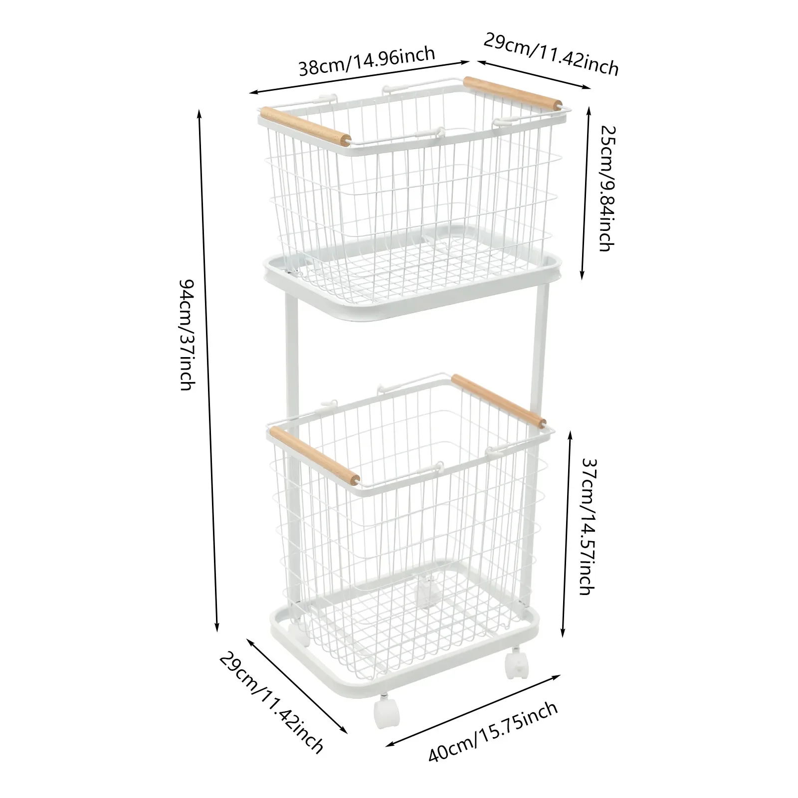 Cesta para la ropa sucia hueca de 2 niveles con ruedas universales lisas, espacioso para ropa sucia, liviana y resistente para el baño