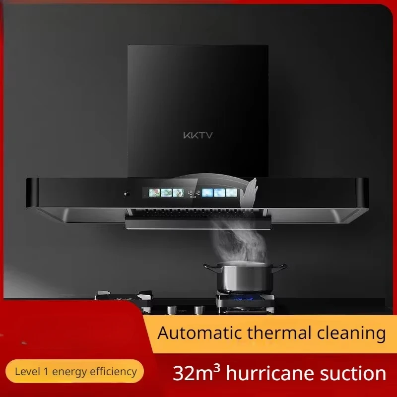 op Suction Range Hood for Rental House Kitchens, Special Large Suction, Automatic Discharge & Cleaning, Ideal for Home Use