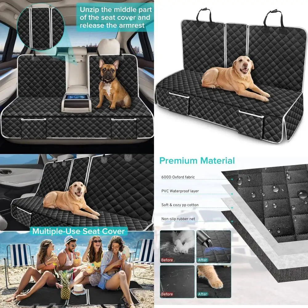 

Dog Car Seat Cover Compatible with BMW X3 X4 X1 X2 3 5 Series Back Seat Accessories, Waterproof Truck Pet Bench Backseat Covers