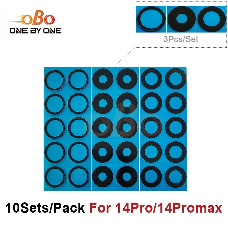 10Sets Back Rear Camera Lens Glass For iPhone 13 Mini 14 15 16 PLUS PRO MAX Camera Lens Glass with Adhesive Replacement image 3