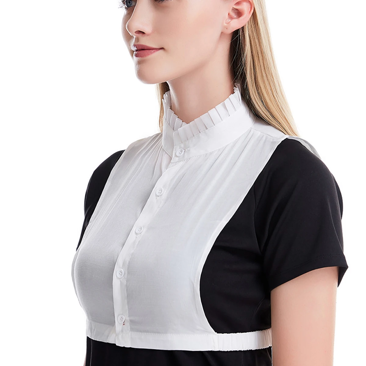 

Women'S Solid Color Lightweight False Collar Detachable Lapel Blouse Half Shirt Fake Collar For All Seasons White Party