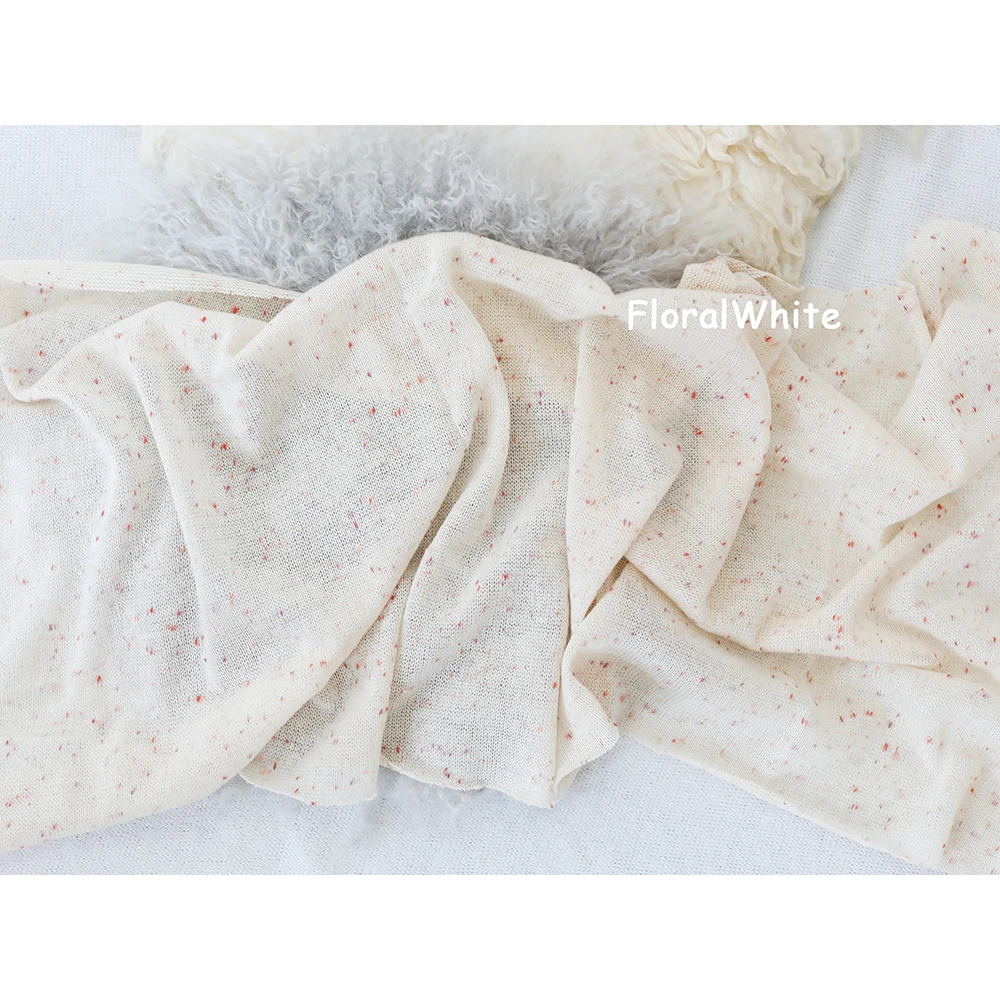 Couverture d'emmaillotage en tricot doux et extensible pour photographie de nouveau-né, accessoire Photo moucheté pour bébé, accessoires de séance Photo pour nouveau-né