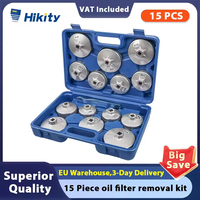 Hikity 15 Pcs/Set ill Filter Cap remove Christ sket Ratchet Spanner Cup Type Car Accessories remove Tool Set