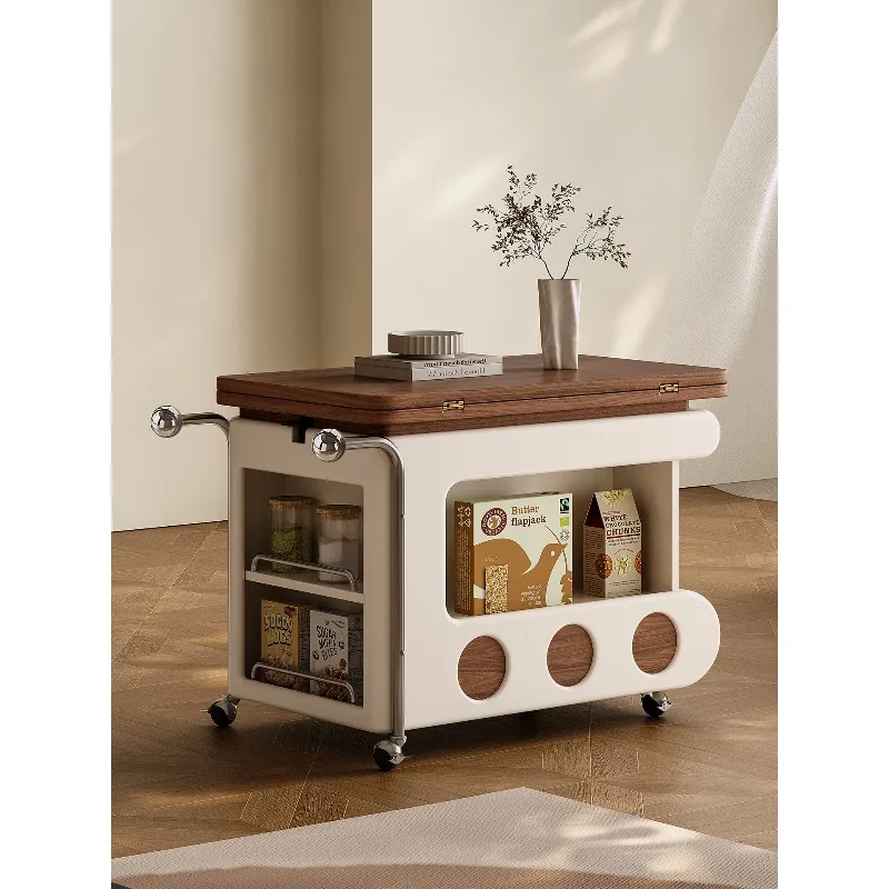The side table coffee table can be moved, the medieval style lift folding coffee table, the small apartment sofa side few