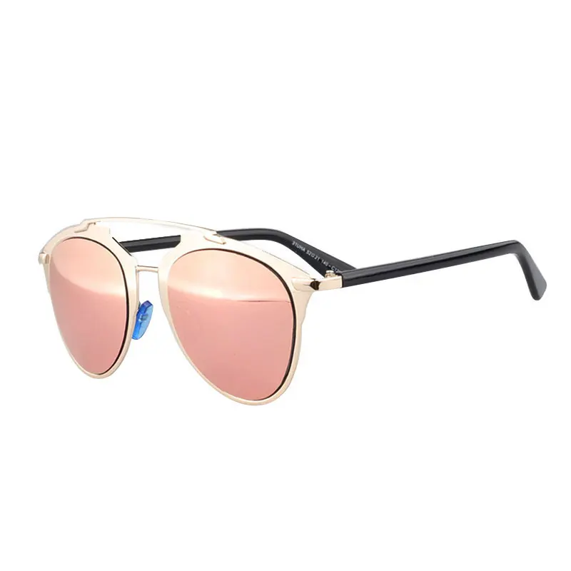 Cat Eye Mirror New Arrival Sunglasses Hot Sale Women Men UV400 aviation Mirror Sun Glasses Brand Design Rose Gold Cool Victoryli