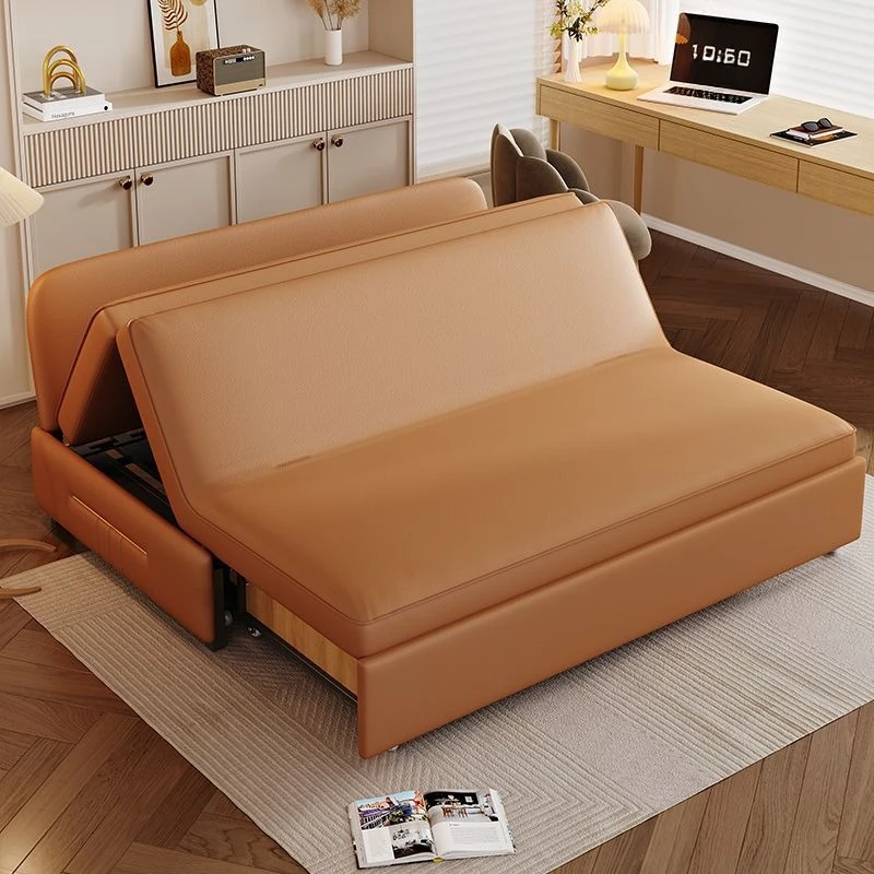 Electric sofa bed multi-functional small apartment foldable study balcony manual integrated dual-purpose sofa