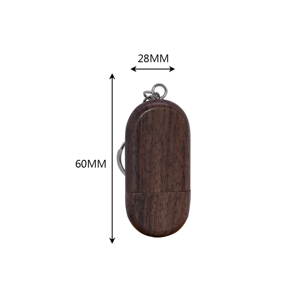 20pcs Fashion Maple wood Free Logo personalizzato Pendrive in noce con portachiavi chiavetta Usb 8GB 16G 32GB chiavetta Usb 2.0 regalo