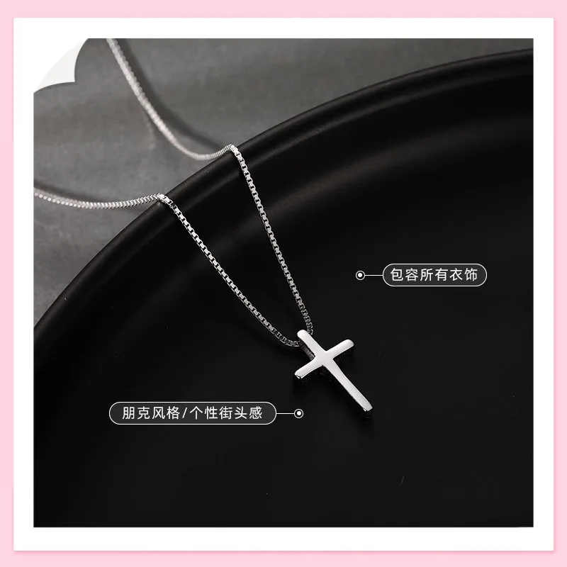 Cross Necklace Female Minimalist Niche Design Cold Wind Hip Hop Collarbone Chain