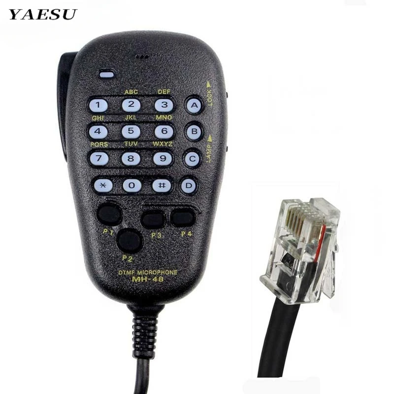 YAESU DTMF Microphone MH-48 Heavy Duty MH-48A6J Handheld PTT Mic Speaker for FT-2600 FT-7800R FT-7900R FT-8800R Car Mobile Radio