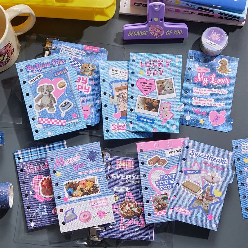 

80sheet Sweet Americal Notebook Journal for Kids Girl Y2K Cute Cartoon Bear Scrapbook Diary DIY decor Notepad Student Supplies