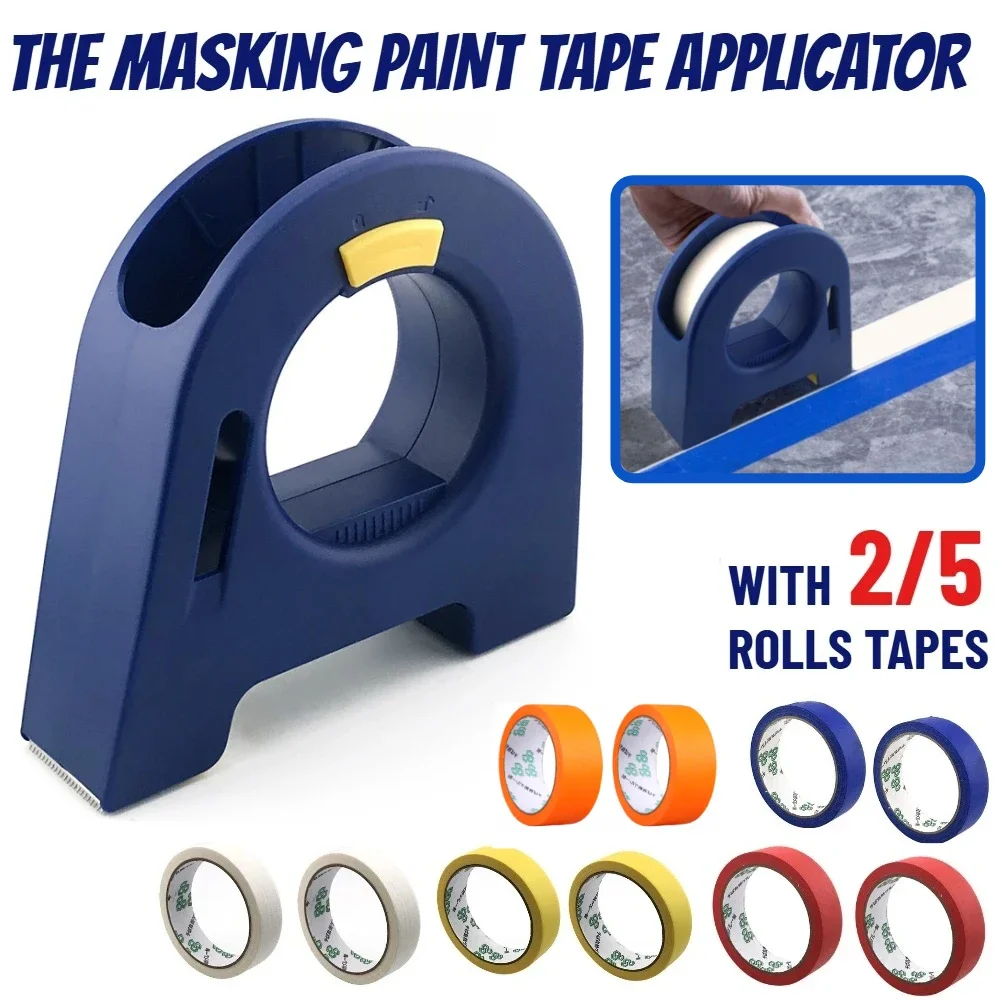 ABS Painter's Tape Applicator with 2/5 Tapes Set for Precise Line Concealing on Various Exteriors Including Entrances and Trim