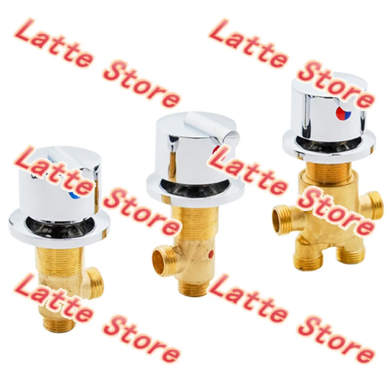Bathtub faucet hot and cold faucet mixing valve switch valve hardware accessories Daquan bathroom cylinder side three-piece set