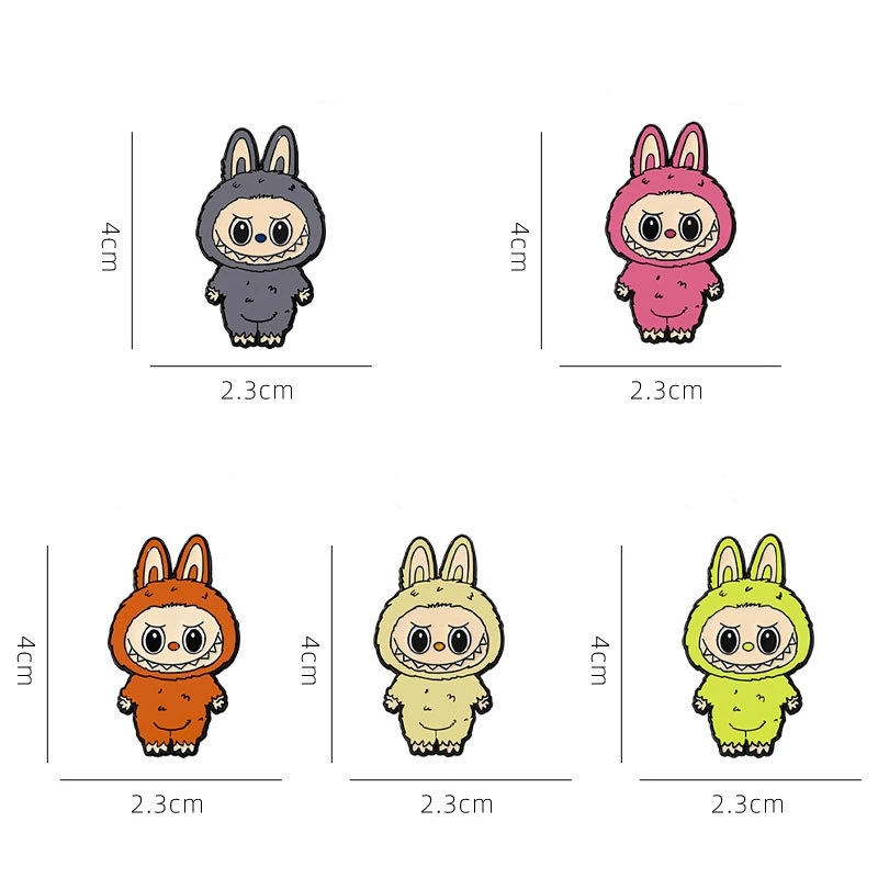 Cute Cartoon Demon Monster Enamel Brooch Creative Doll Design Lapel Pin Badge Jewelry Gift For Kid Friend image 2