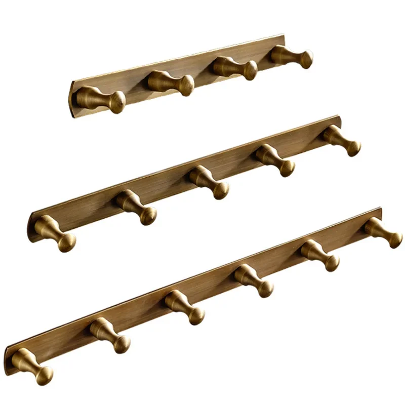 Bronze retro European-style bathroom hardware hanging pull-silvered hook for hanging hats and coats