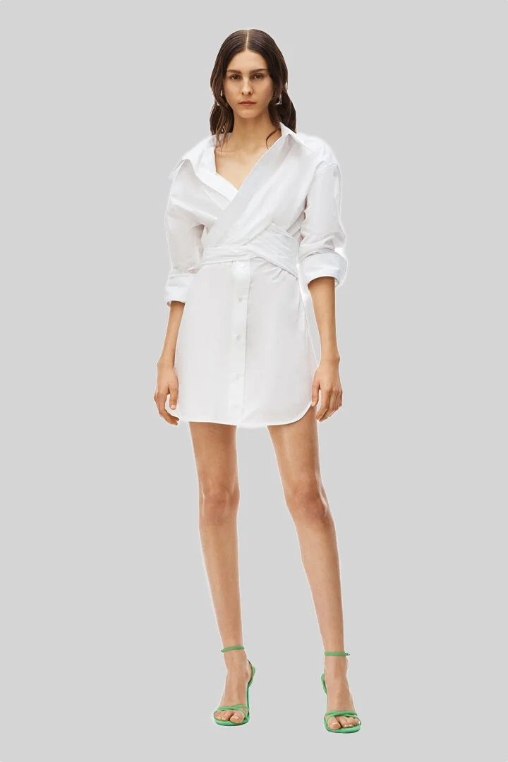 Wang Women's Waist Strap Shirt Dress