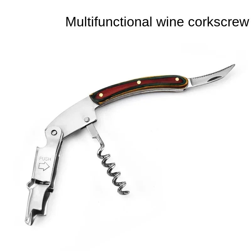 Multifunctional Portable Stainless Steel Wine Corkscrew Hippocampus Wine Opener with Professional Spiral Corkscrew Kitchen Tools