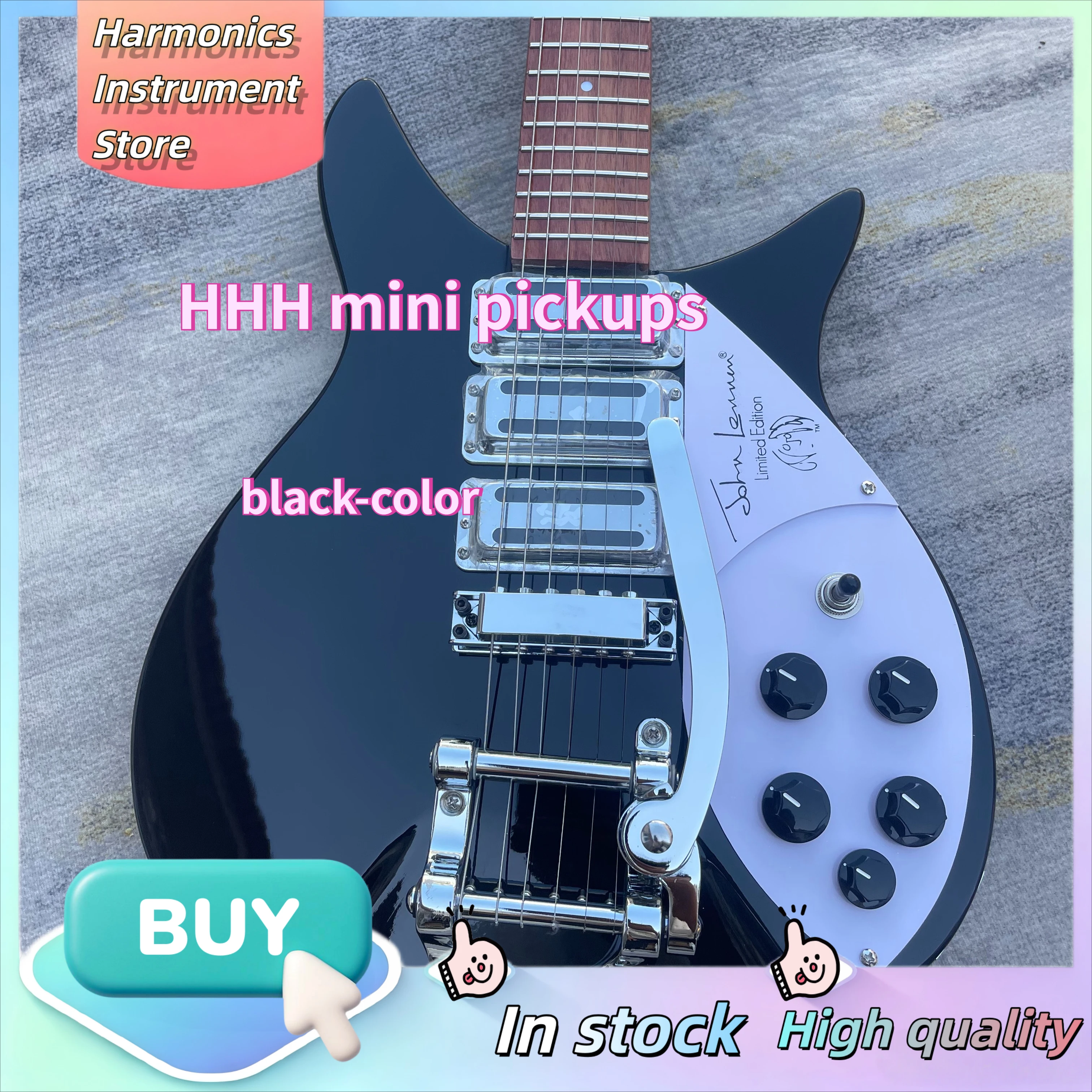 Alder Body RC325 Limited Electric Guitar, White Signature Pickguard 3 Humbuckers Professional Vintage Performance Guitar