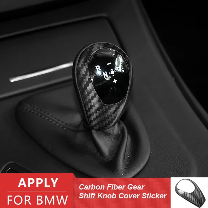 

Carbon Fiber For BMW M3 M5 M6 Car Gear Shift Knob Cover Sticker Interior Trim Accessories Car Decoration Sticker Car Styling