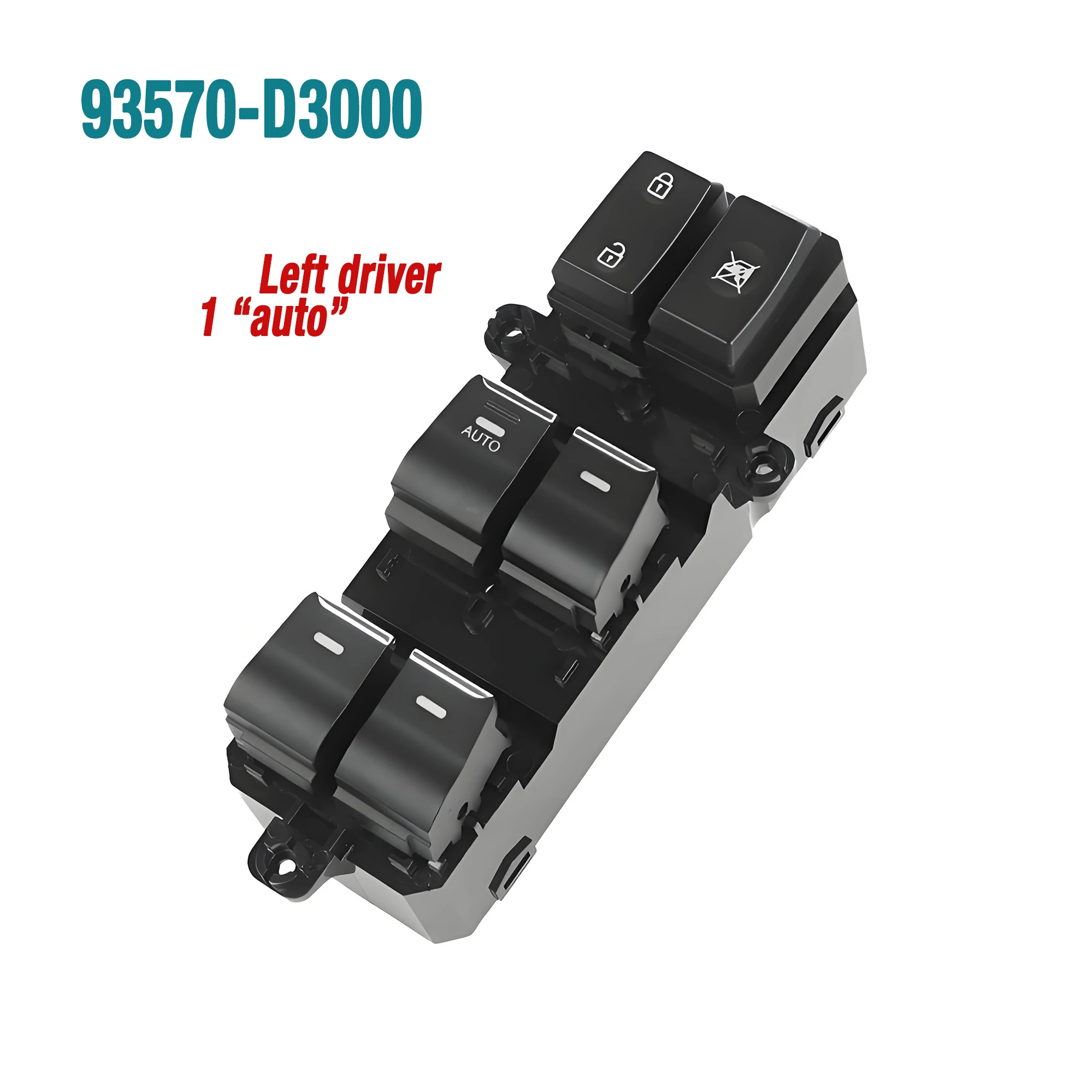 93570-D3000 93570D3000 For Hyundai Tucson 2016 2017 2018,Front Left Driver  Electric Power Window Lifter Control Switch Button