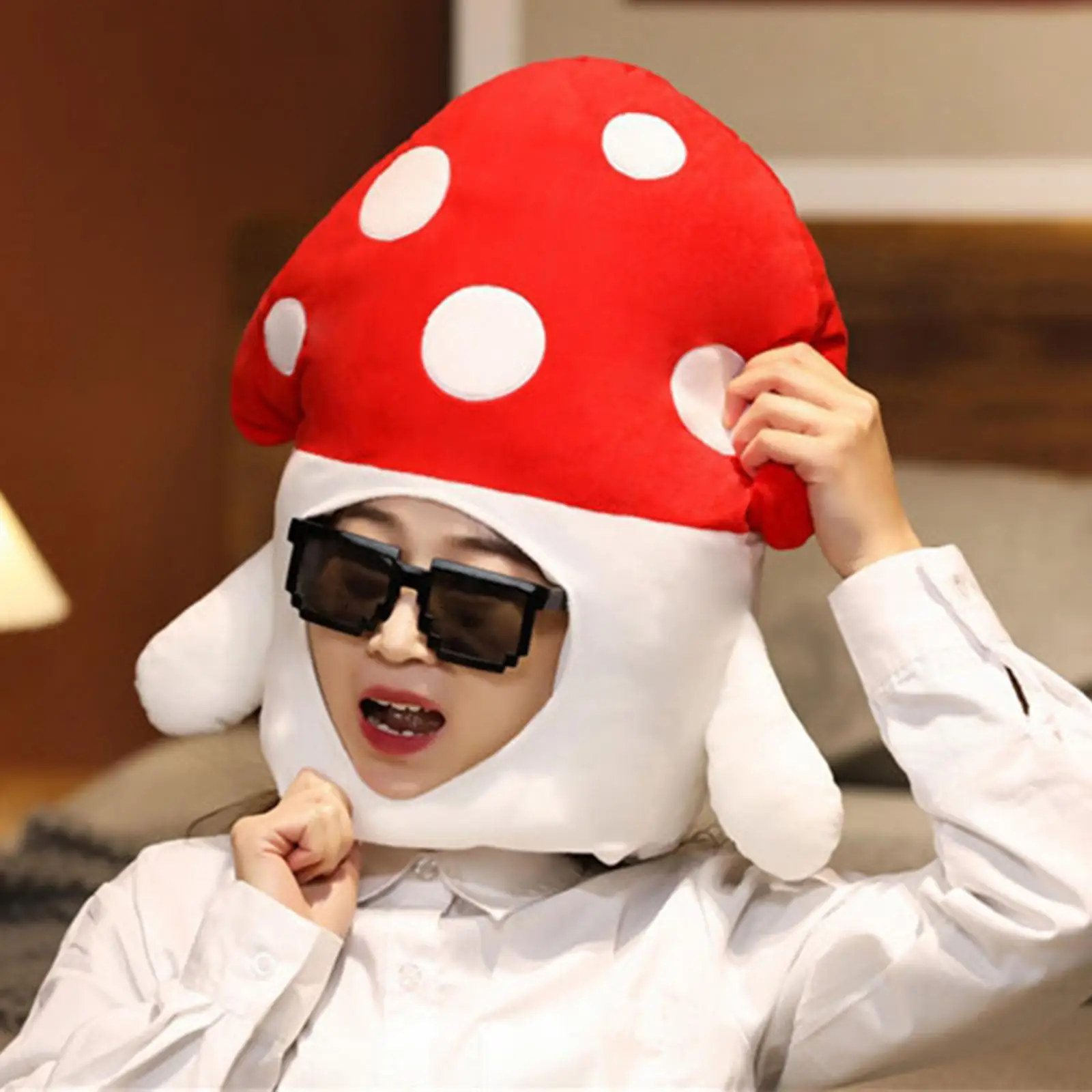 

Lovely Costume Headgear Cosplay Headband Beanie Winter Hat Mushroom Hat for