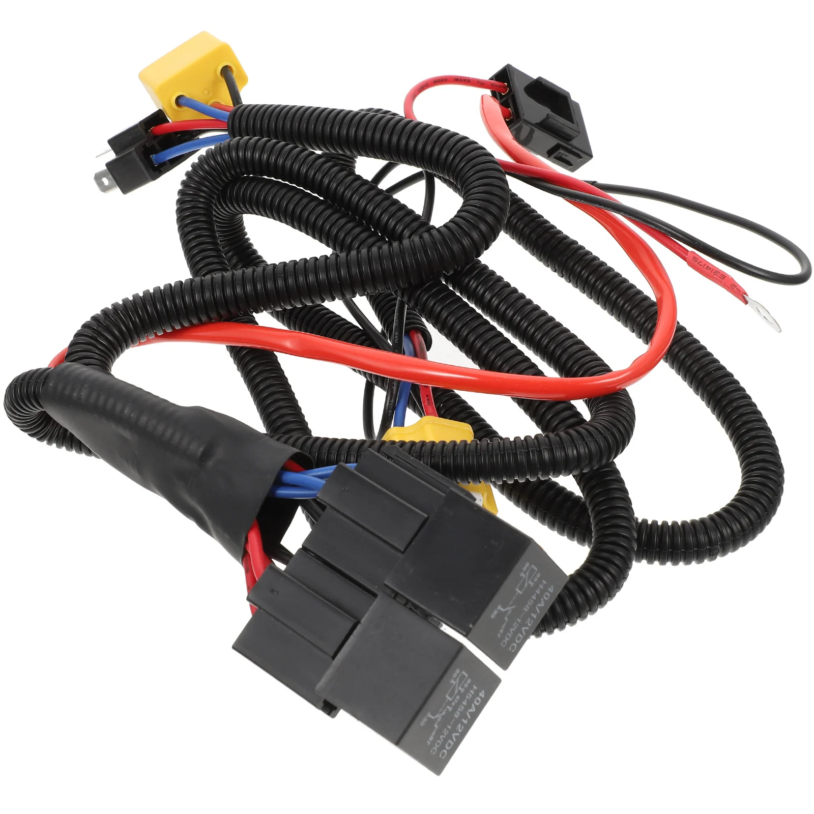 

H4 9003 Car Headlight Booster Wire Harness Flame Resistant Thick Wiring Harness for Head Lamp Brightness H4 Headlight Booster