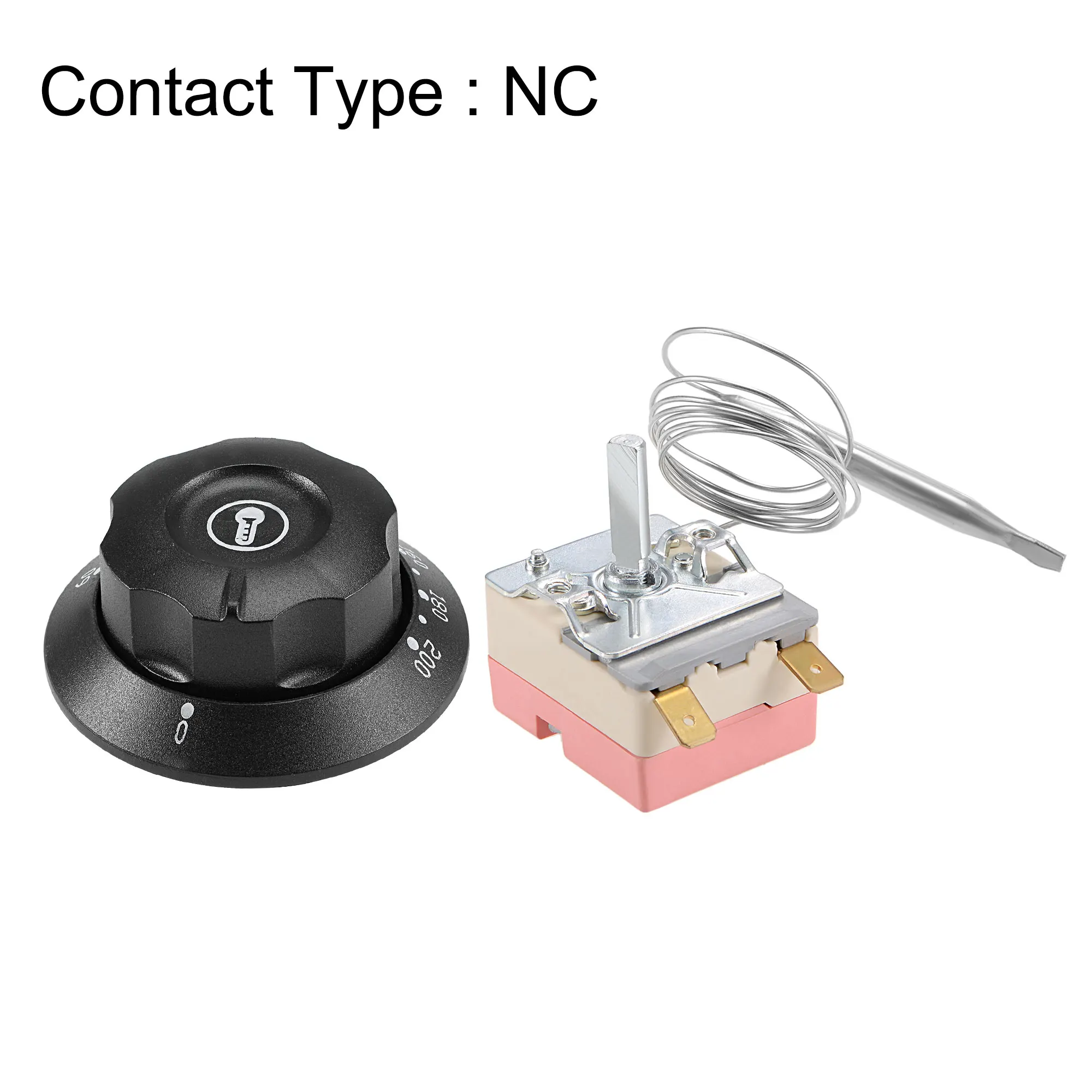 Imagem -05 - Termostato nc para Forno Elétrico Botão de Controle de Temperatura Liquid Rising 30110c 60200c 50-250c 300c 250v 16a