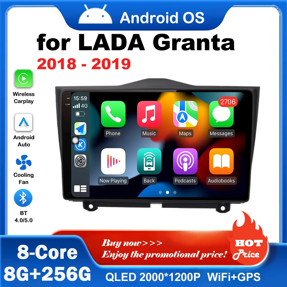 

9 '' Android OS for LADA Granta 2018 2019 Car Radio Multimedia Player GPS Navigation Touch Screen 4G Bluetooth WiFi Auto Tools