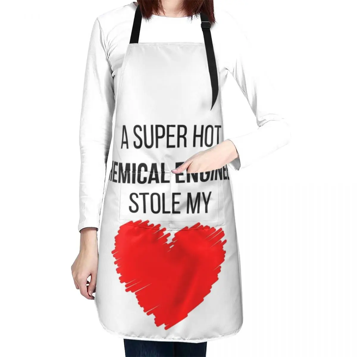 Hot Chemical Engineer Stole my Heart Funny Chemical engineering quote Apron For Kitchen work ladies Apron